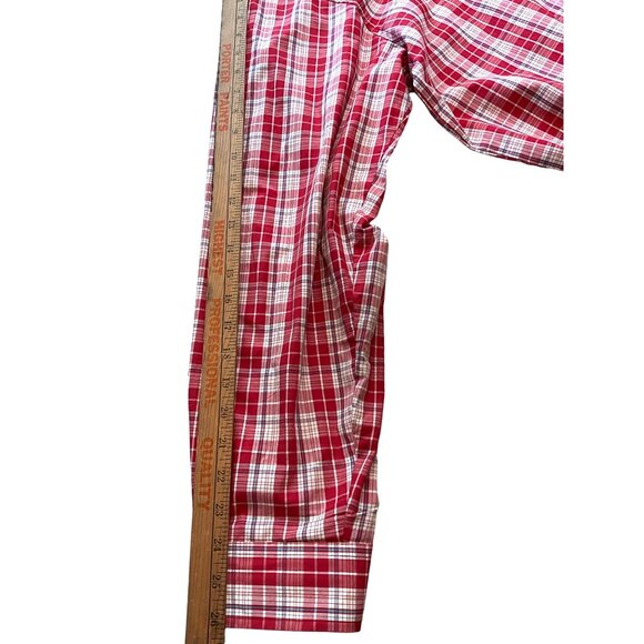 Wrangler Twenty X‎ Long Sleeve Button Up Men's XL Red/White/Light Blue Checked - Picture 7 of 7